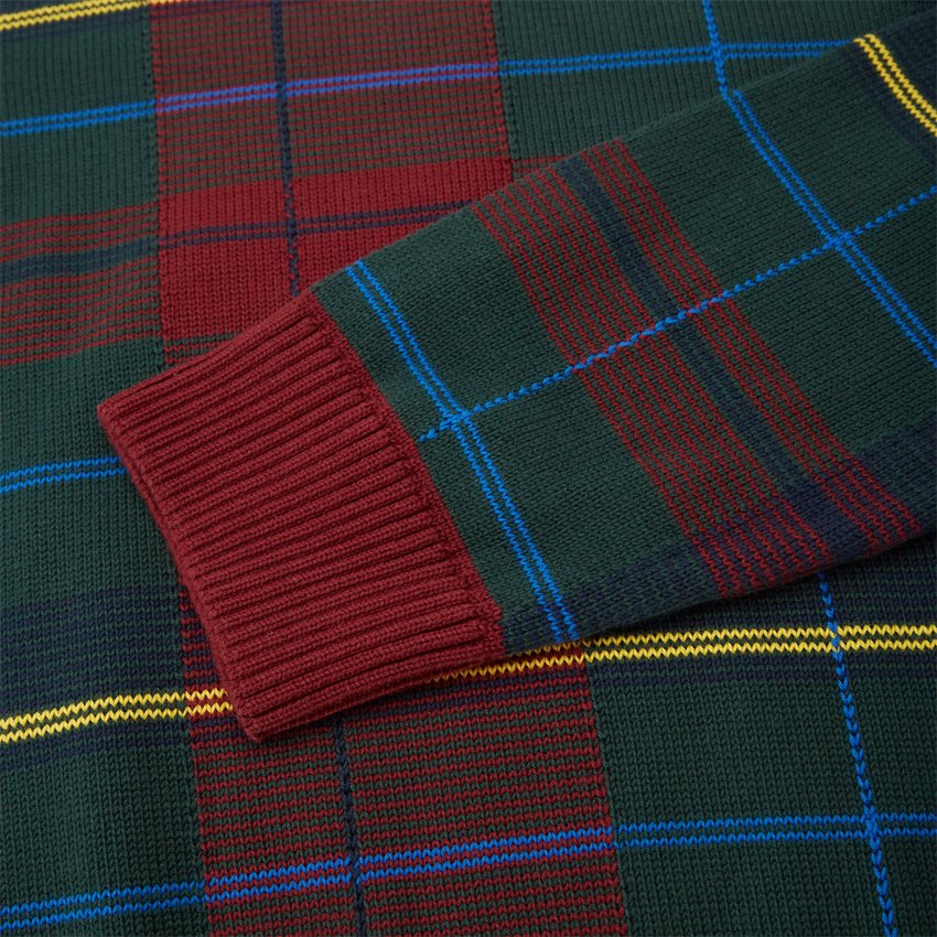 Gant Knitwear TARTAN JACQUARD C-NECK 8030179 PLUMPED RED